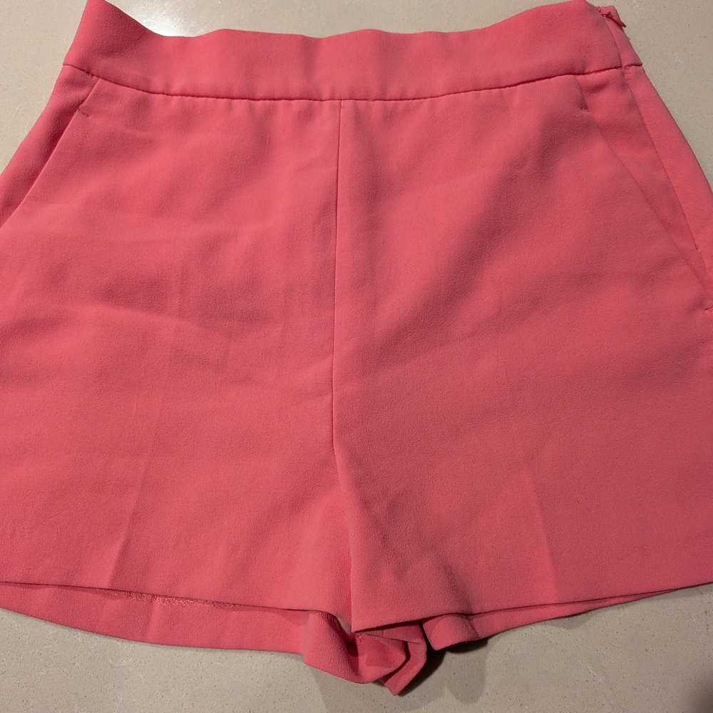 Zara Cerise Pink High Waist Shorts